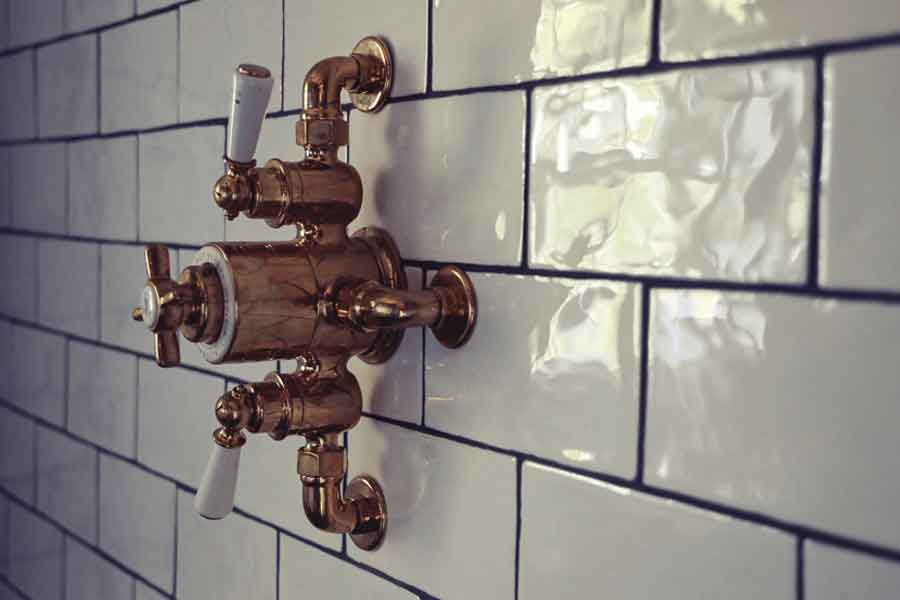 Tiling traditional shower